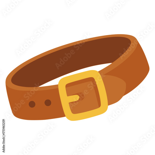 collar dog safety secure label flat color vector illustration template design