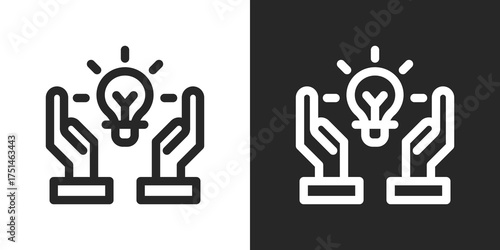 Innovation Icon Set in Black and White Outline Style