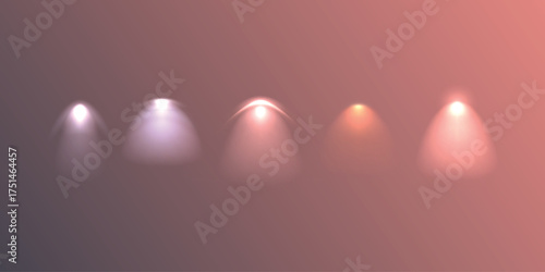 Vector collection of wall lights and sconces isolated set with glowing cold illumination home lamps interior decorative lighting illustration design elements