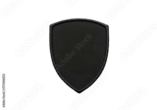 Blank Black Shield Patch Design Template