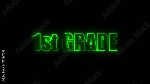 Glowing green text 