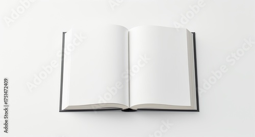 Open book with blank pages