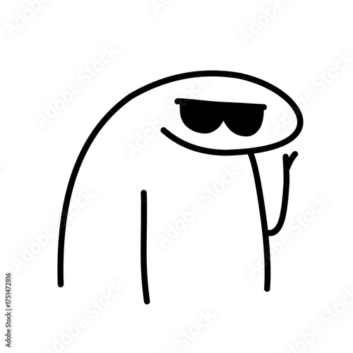 Doodle cute stick figure 