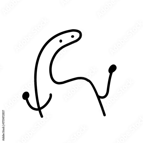 Doodle cute stick figure 