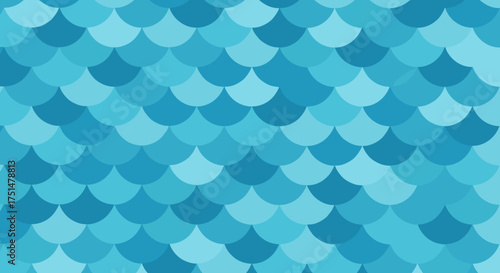 Abstract blue scales pattern seamless repeating design creating a mesmerizing ocean texture.