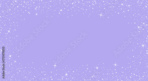 A soft pastel purple background with a gentle sparkling glitter border creating a magical and ethereal atmosphere.