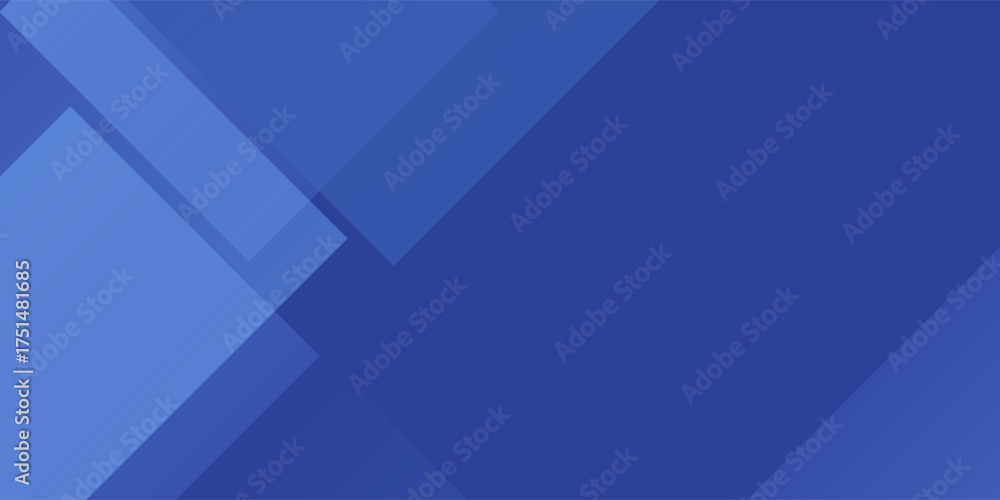 Fototapeta premium Blue geometric hexagon shapes on dark blue background. Modern abstract shapes blue color.