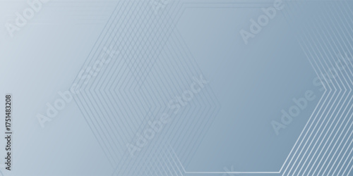 Abstract hexagon grey lines digital background. Slowly lines effect..