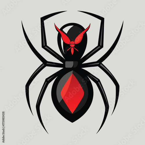 black and red spider