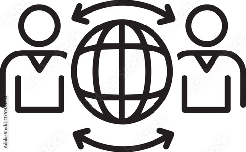 Global network connecting people worldwide, showing international business collaboration, communication and partnership, modern vector design for global reach