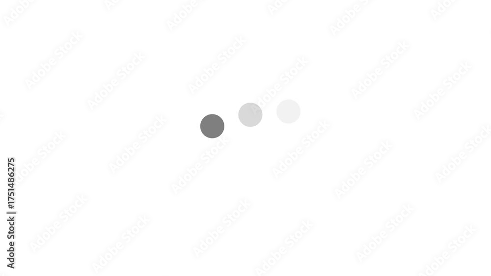 Typing loading dots on white background . Loading is indicated by a dot ...