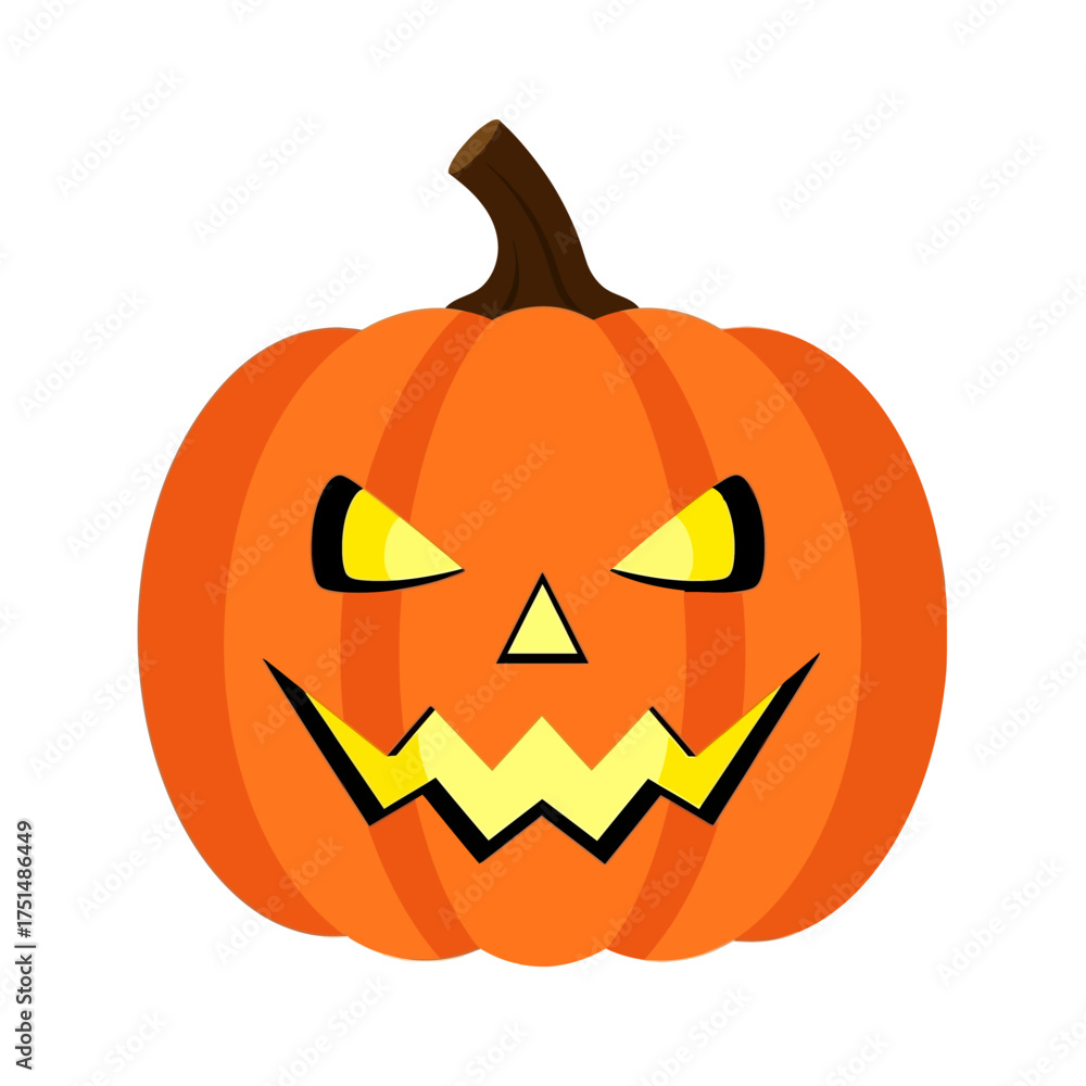 Fototapeta premium Scary Halloween Pumpkin Jack O Lantern