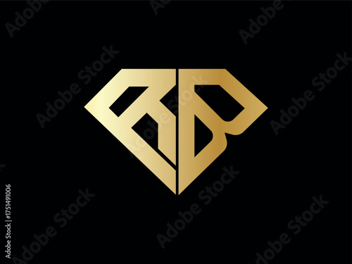 RB shape monogram logo, Monogram collection letter rb, interlock, modern style good for brand, clothing, apparel, streetwear, baseball, basketball, football, minimalist