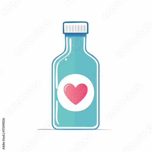 Bottle of Love: A Symbol of Affection and Healing, Representing Care and Wellness