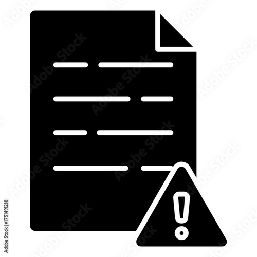 Document Risk Glyph Icon