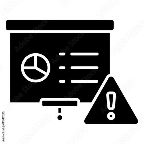 Warning Presentation Glyph Icon