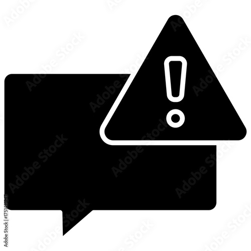 Warning Message Glyph Icon