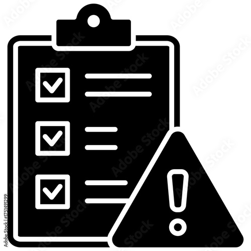 Risk Assessment Glyph Icon
