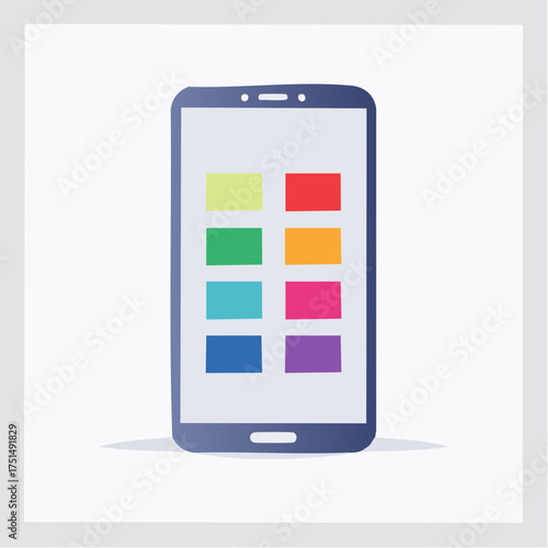 Colorful smartphone display with vibrant hues promoting modern technology usage