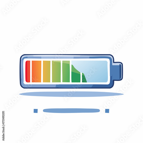 Depiction of a low battery icon indicating reduced energy capacity level