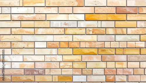 Close-up shows a warm-toned brick wall texture in horizontal rows