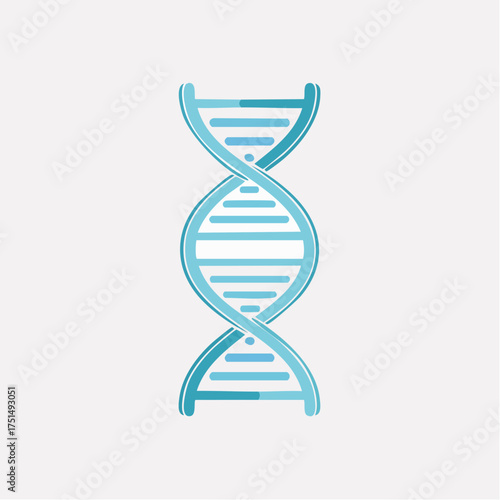Illustration of dna structure concept of biotechnology genetic engineering and medical research