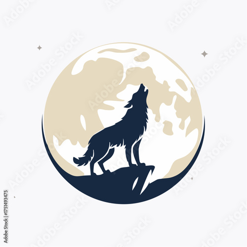 Lone Wolf Howling at the Moon Silhouette: A Symbol of Wilderness and Nature