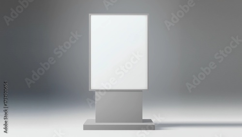 Wallpaper Mural Blank Promo stand with LCD screen. mock up Torontodigital.ca