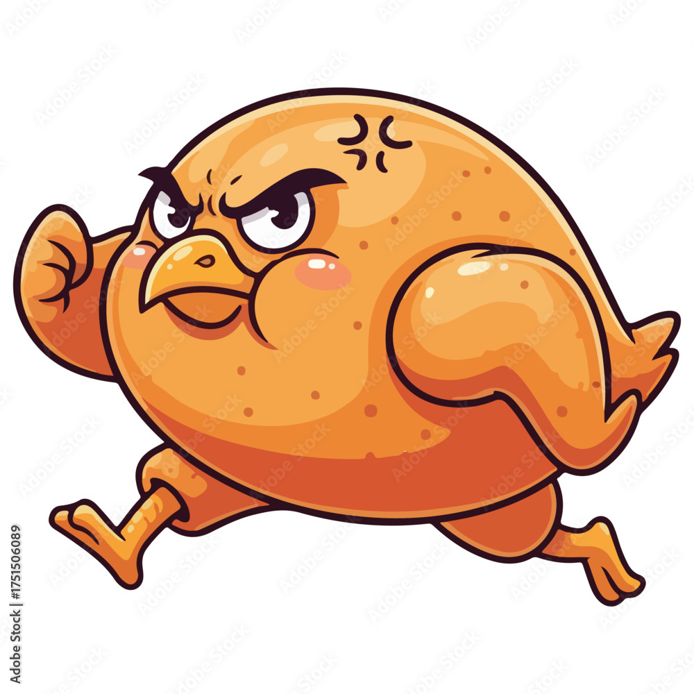 Obraz premium Roasted Whole Chicken Vector Illustration