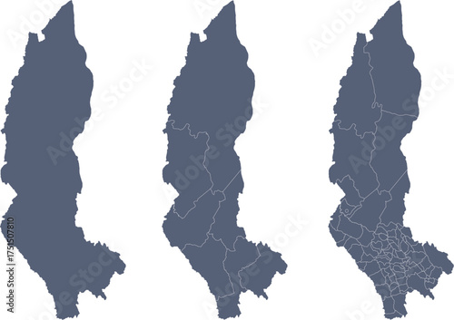 AMAZONAS Map Outline and Internal Divisions