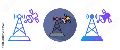 Satellite multiple icon