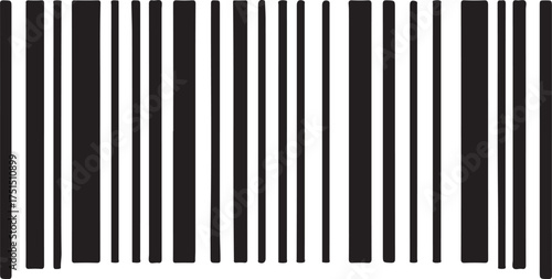 Bar Code Illustration. Simple Bar Code Symbol for Web and App Design Isolated on White Background