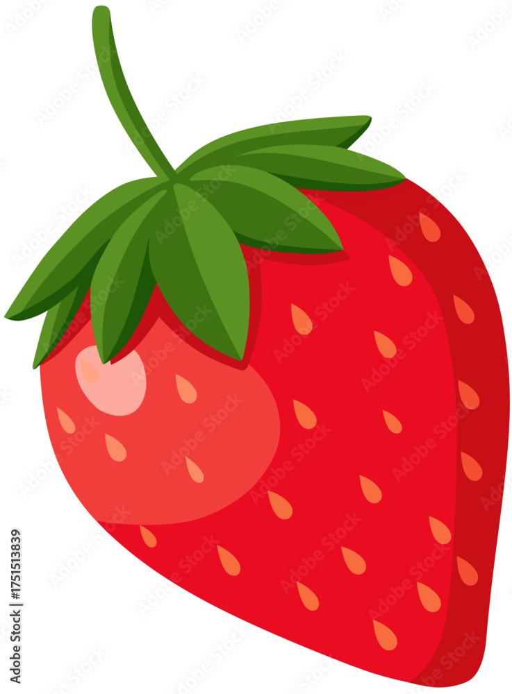 Obraz premium Minimalist Strawberry Vector Illustration