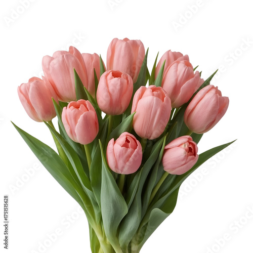 Wallpaper Mural Beautiful Bouquet Of Pink Tulips on transparent background  Torontodigital.ca