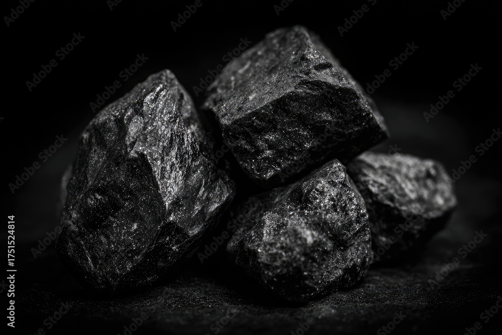 Fototapeta premium Close-up black stones