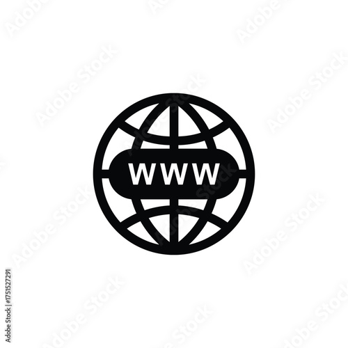 Vector logo icons related to internet networks. Websites, www illustration sign collection, website URL vectors, and internet http address concepts.