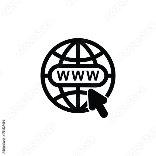 Vector logo icons related to internet networks. Websites, www illustration sign collection, website URL vectors, and internet http address concepts.