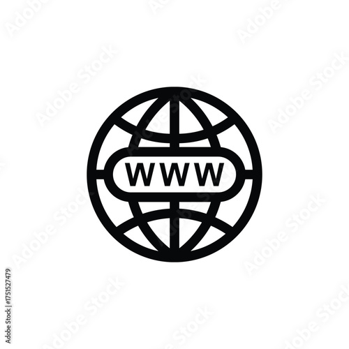 Vector logo icons related to internet networks. Websites, www illustration sign collection, website URL vectors, and internet http address concepts.