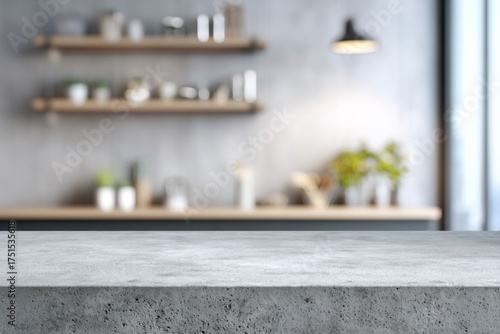 Abstract blurred kitchen countertop