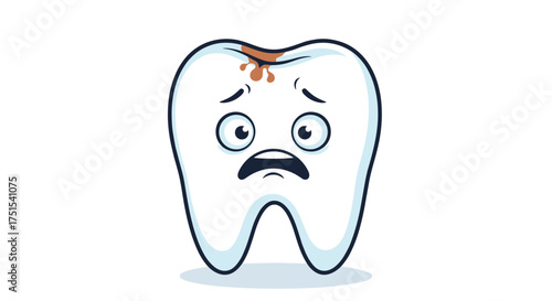 Illustrating the common dental problem of tooth decay and cavities.