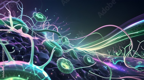 abstract colorful background with lights