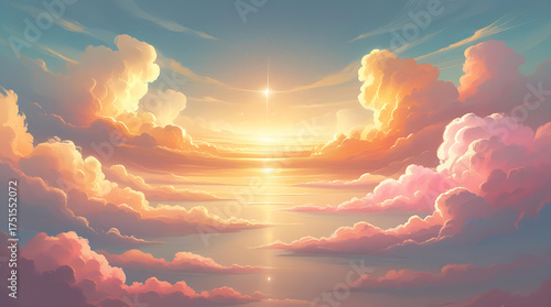 sunset in the clouds