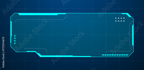 Futuristic HUD text box frames futuristic