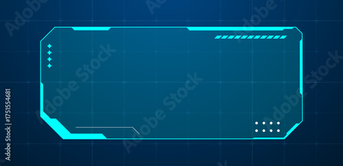Futuristic HUD text box frames futuristic