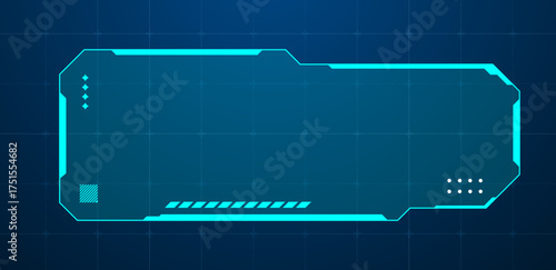 Futuristic HUD text box frames futuristic
