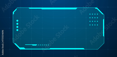 Futuristic HUD text box frames futuristic