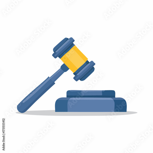 Gavel Icon Depicting Law and Order in Courts, Auctions, and Formal Resolutions for Professional Use