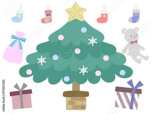 ゆるくて可愛いクリスマスのイラストセット