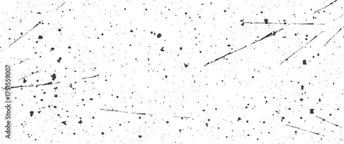 Speckled gritty background. Grungy splash repeated effect. Black and white Retro moldy cement slab. Abstract texture old surface. Vector illustration.