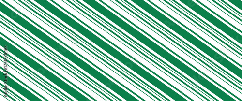 Vintage green candy cane stripes Christmas holiday Vector Pattern. Retro french horizontal ticking stripes green white seamless pattern.vector Eps10